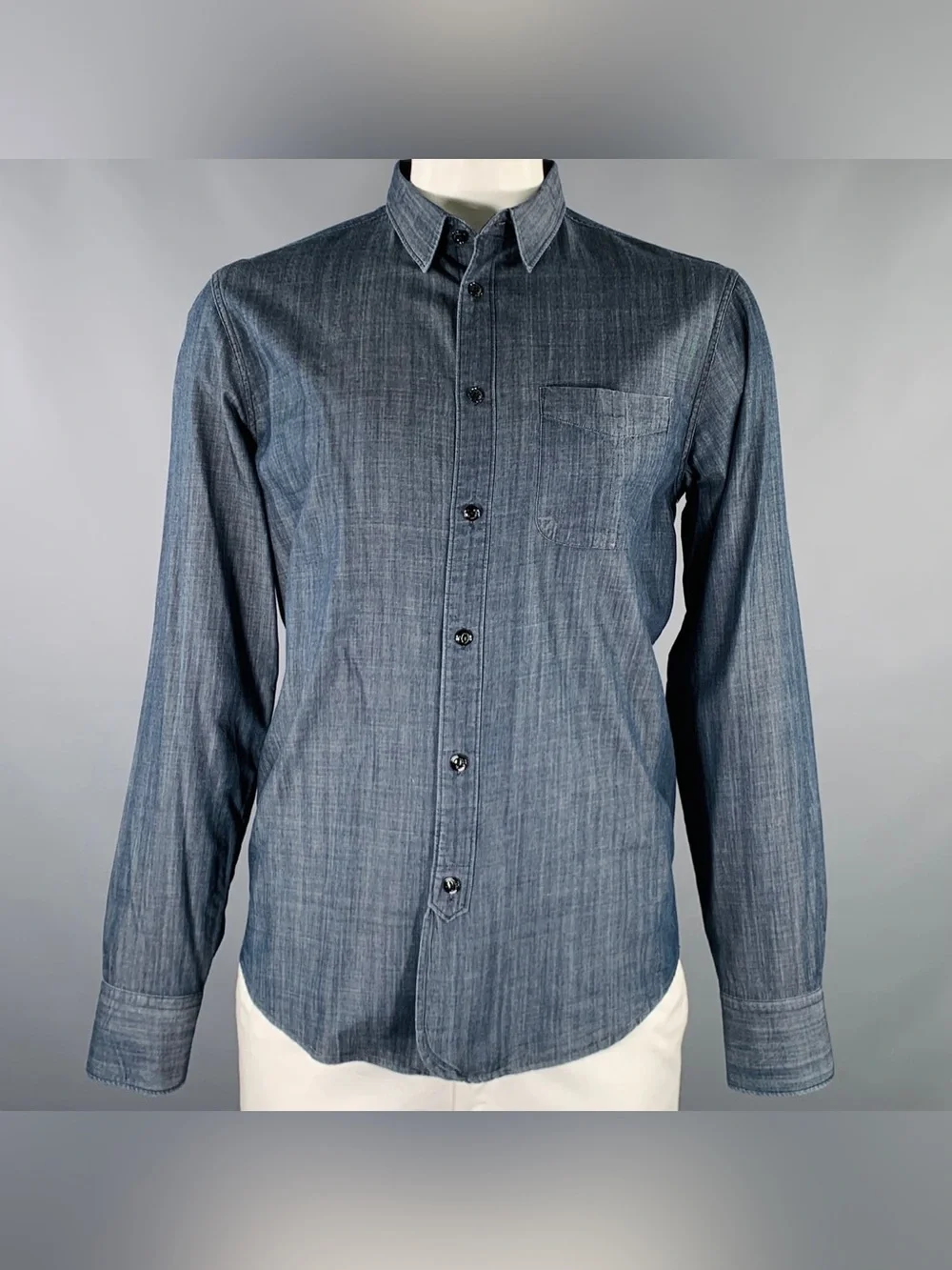 rag & bone Indigo Chambray Slim Fit Button-Down Shirt